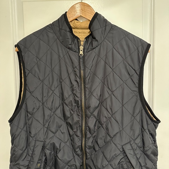 Vintage Levi’s Reversible Nylon Quilted Vest Black and Tan Men’s Unisex - Picture 3 of 16